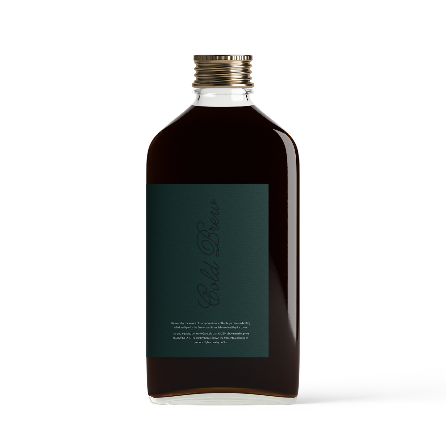 Back view of Ocean Beech Smooth Coffee bottle